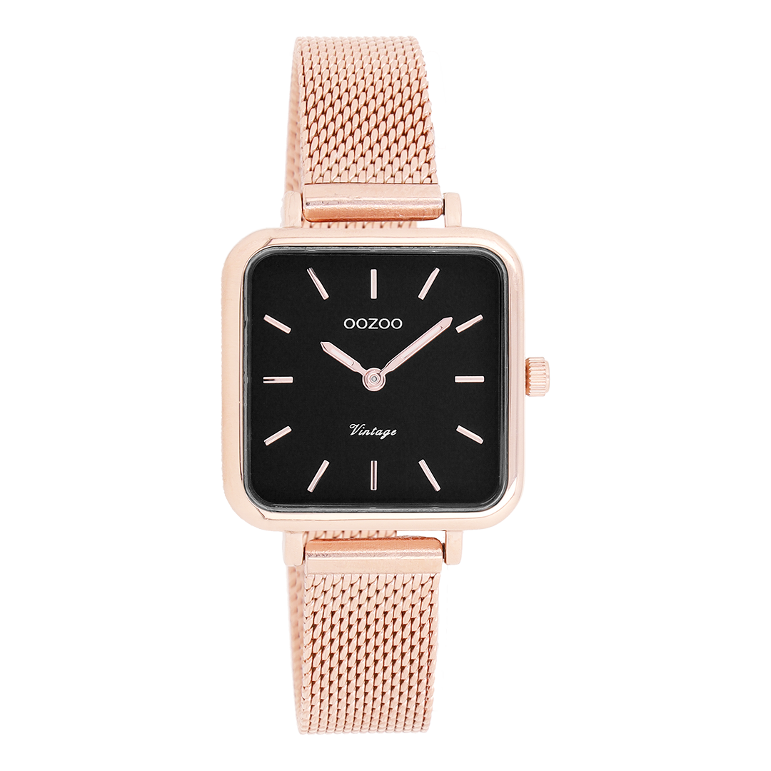 Color oro rosa OOZOO Guarda con braccialetto in mesh metallico color oro rosa - C10972