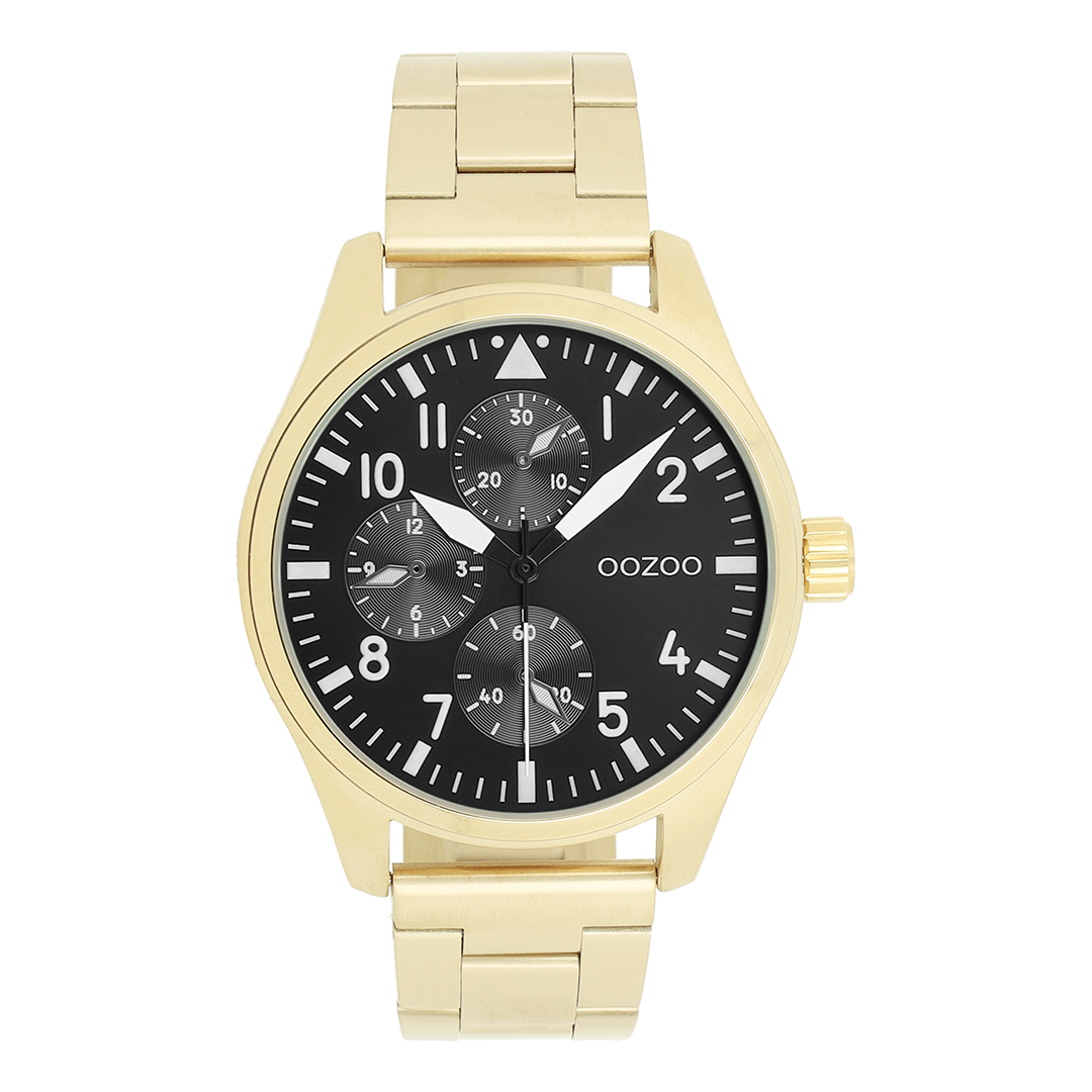 Gold coloured OOZOO watch with stainless steel bracelet - C11507