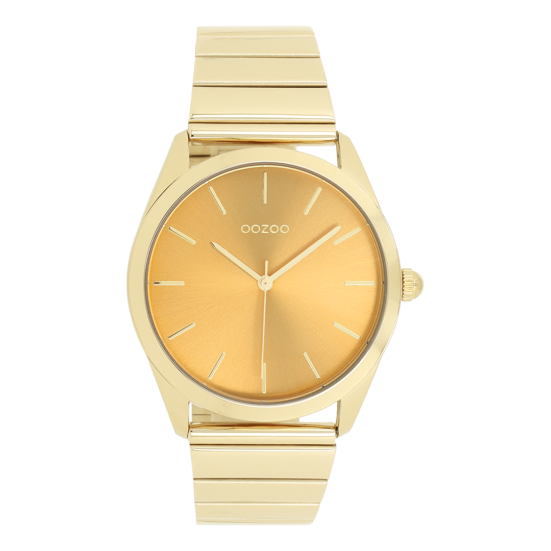Gold coloured OOZOO watch with stainless steel bracelet - C11517