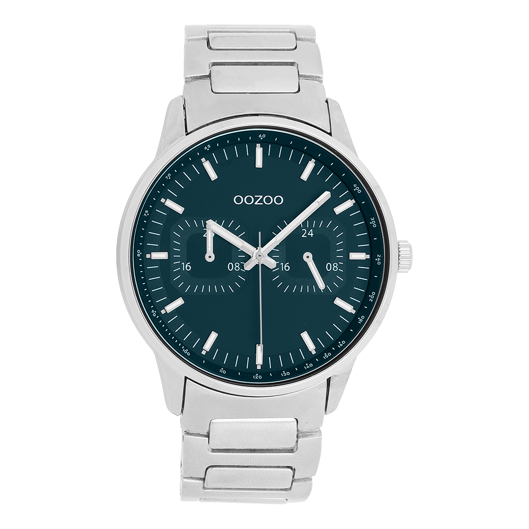Silver coloured OOZOO watch with stainless steel bracelet - C11621