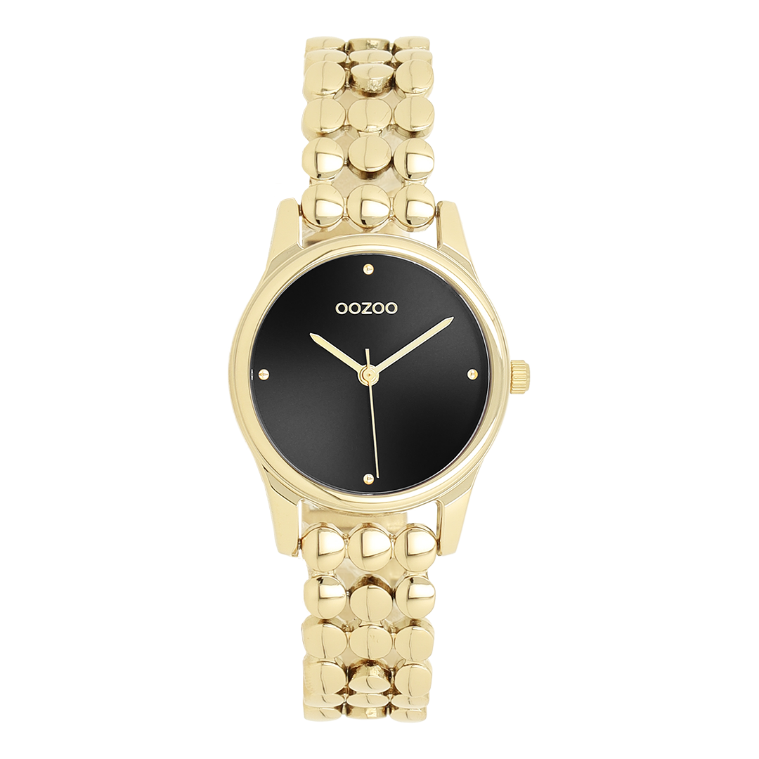 Gold coloured OOZOO watch with dot link bracelet - C11634