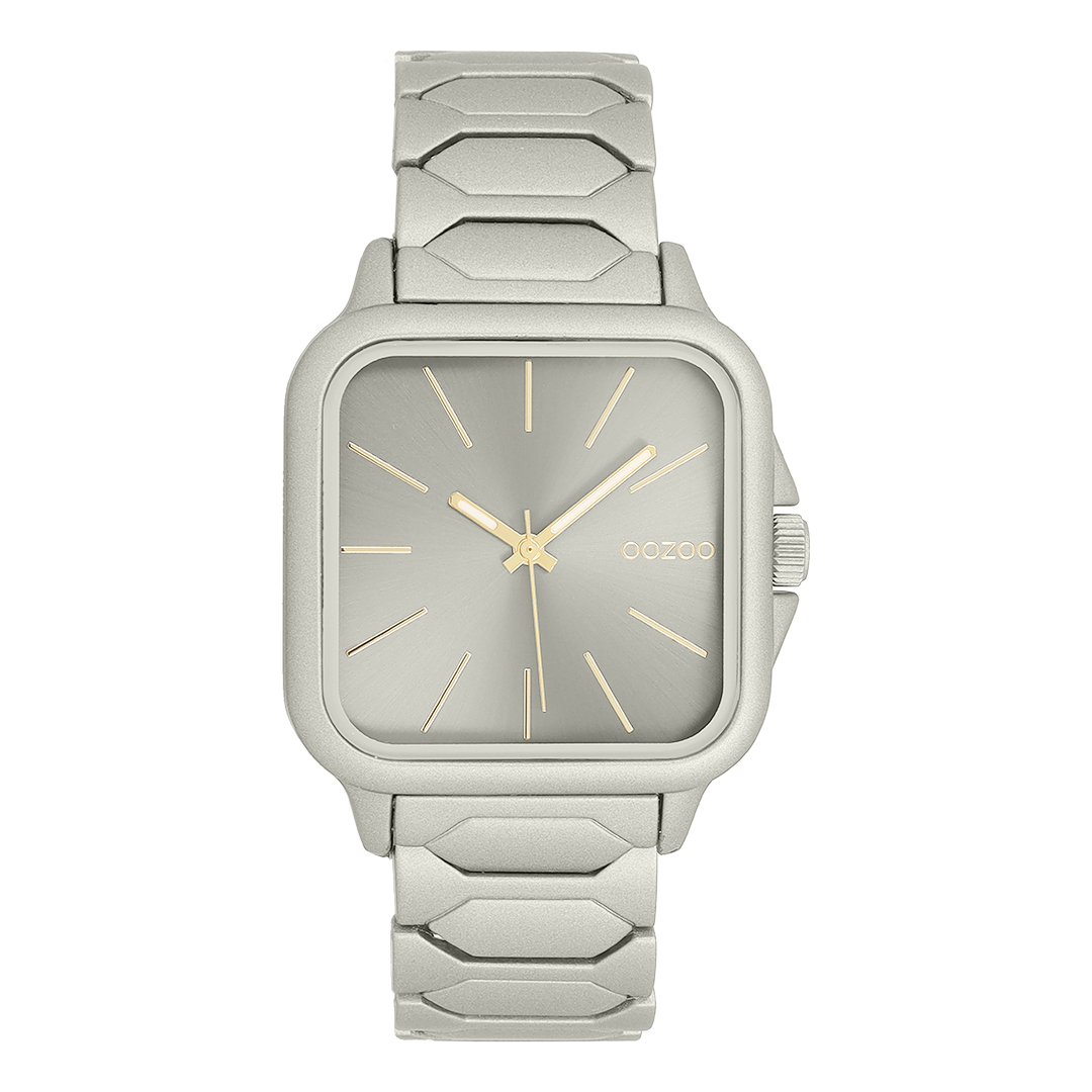 Grey OOZOO watch with stainless steel bracelet - C11660