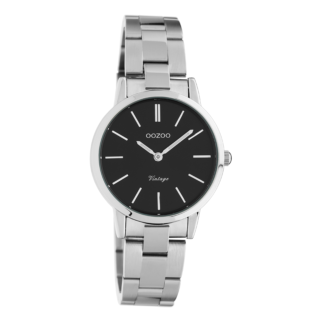 Silver coloured OOZOO watch with stainless steel bracelet - C20111