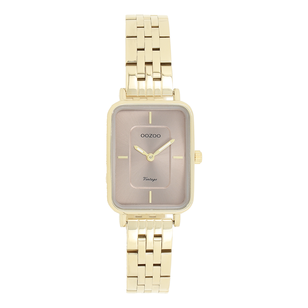 Gold coloured OOZOO watch with stainless steel bracelet - C20419