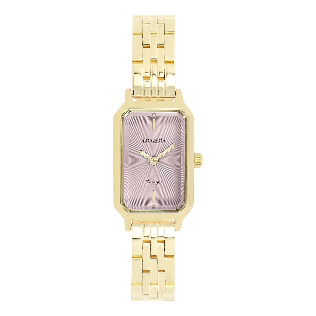 Gold coloured OOZOO watch with stainless steel bracelet - C20458