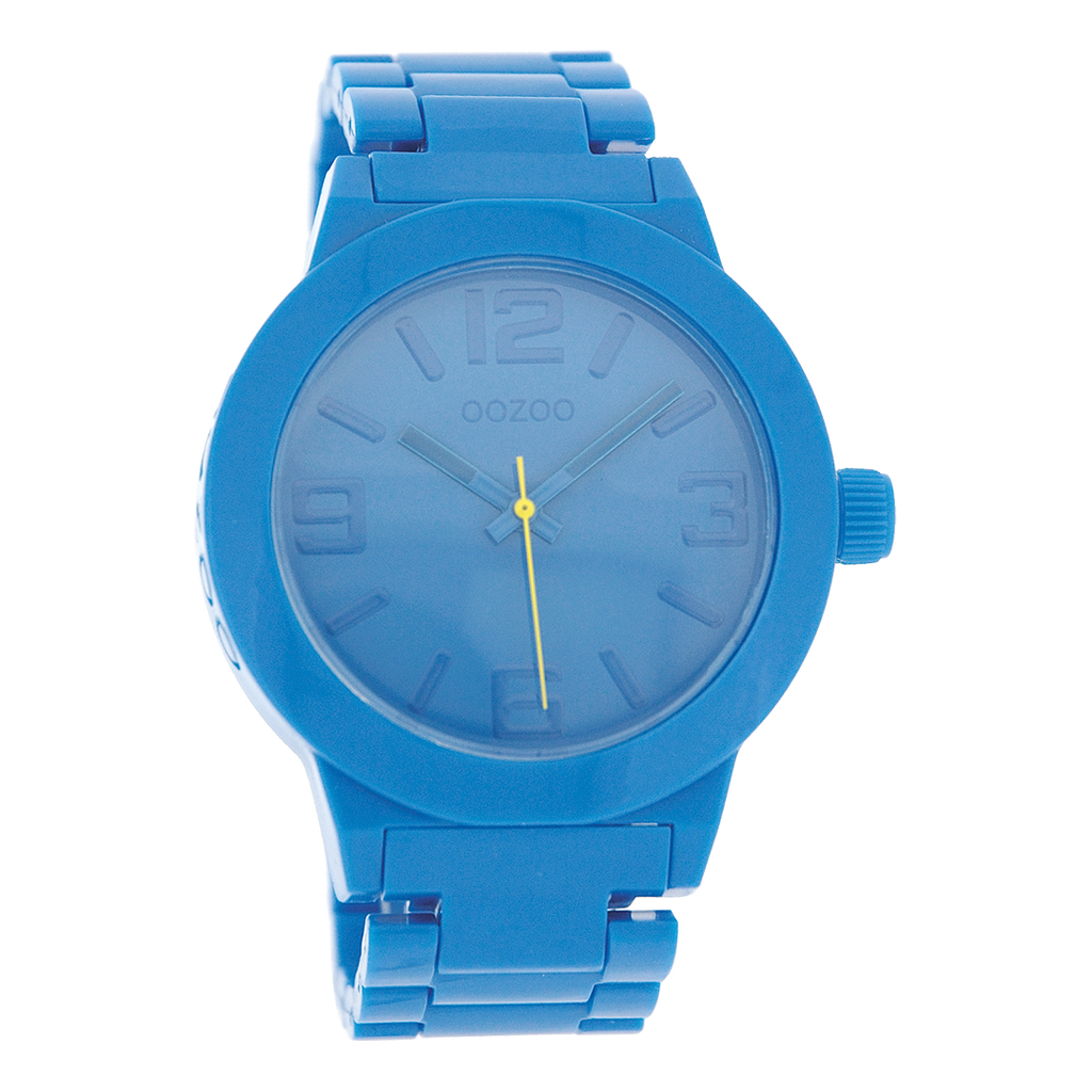 Blue OOZOO watch with plastic watch strap - C3681