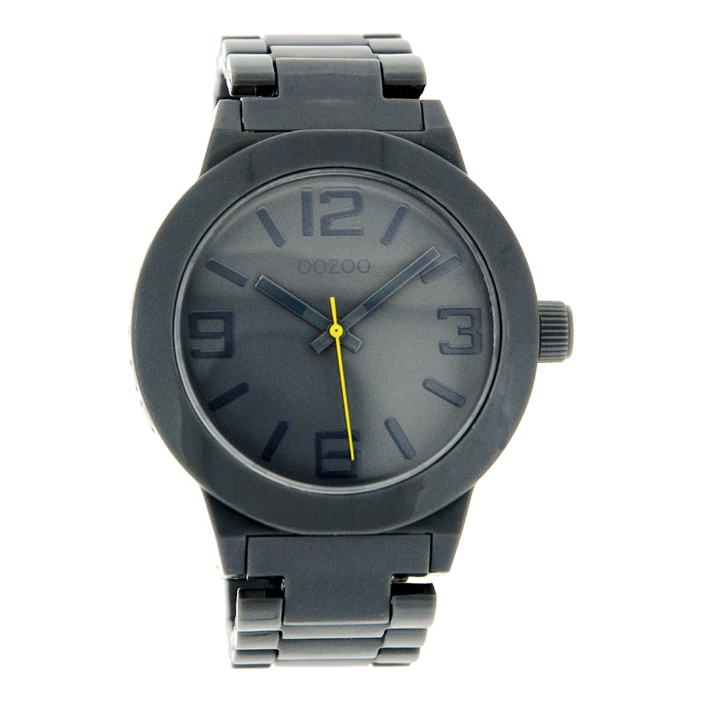 Dark grey OOZOO watch with plastic watch strap - C3683