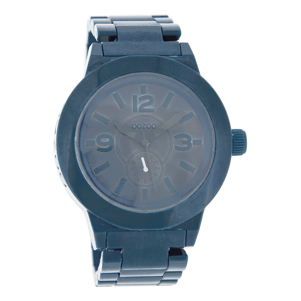 Dark blue OOZOO watch with plastic watch strap - C4118