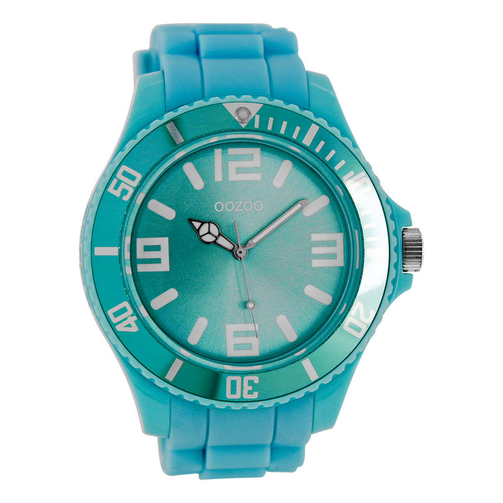 Light blue OOZOO watch with rubber strap - C4165