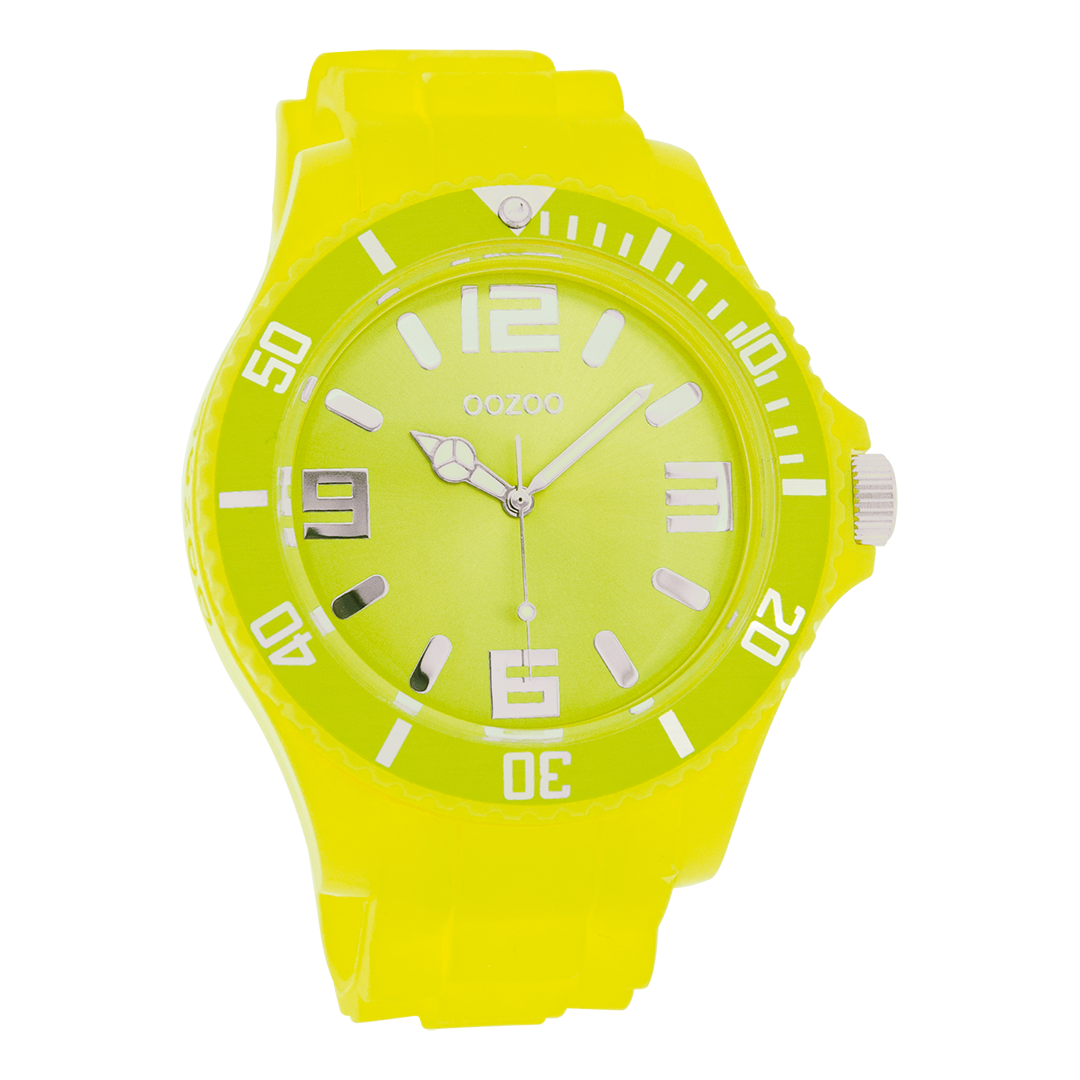 Yellow OOZOO watch with rubber strap - C4332