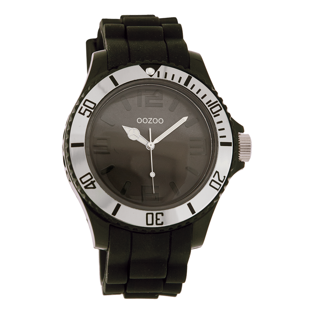 Black OOZOO watch with rubber strap - C4353
