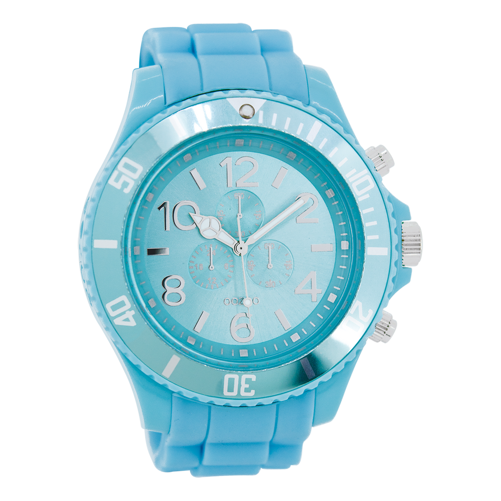 Light blue OOZOO watch with rubber strap - C4824