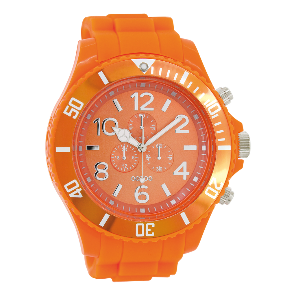 Fluo orange OOZOO watch with rubber strap - C4826