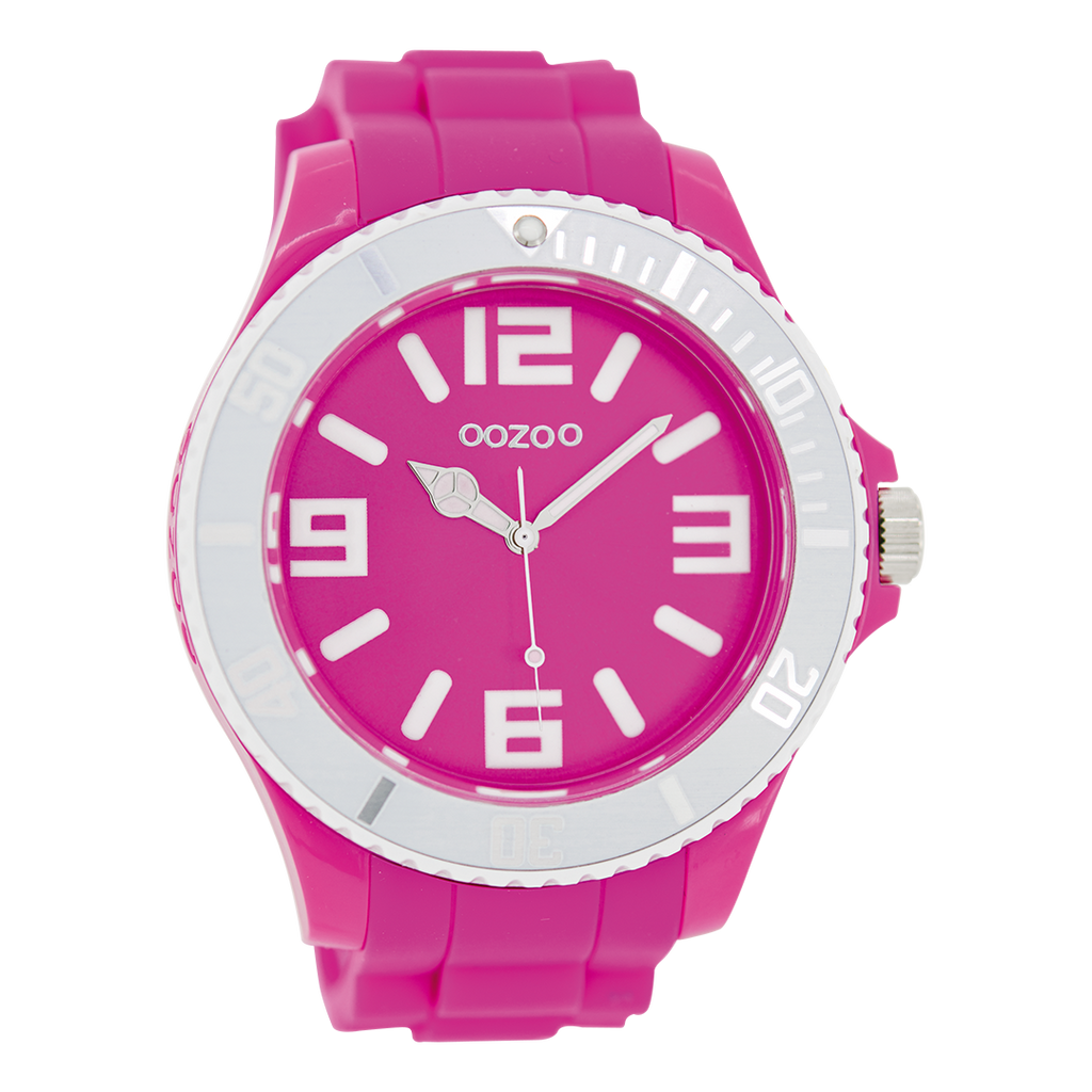 Pink OOZOO watch with rubber strap - C5818