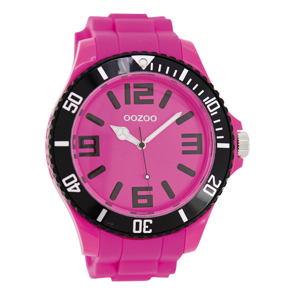 Pink OOZOO watch with rubber strap - C5819