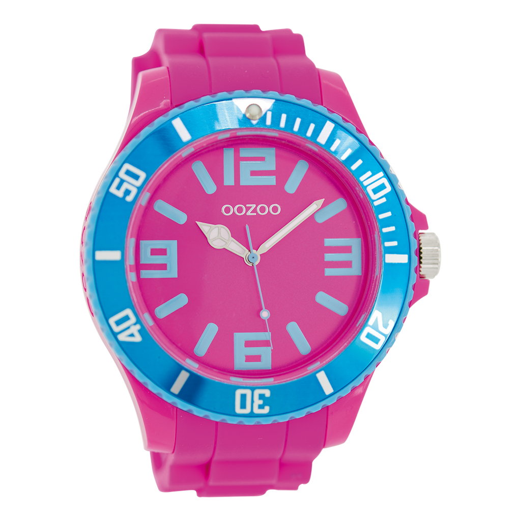 Pink OOZOO watch with rubber strap - C5822