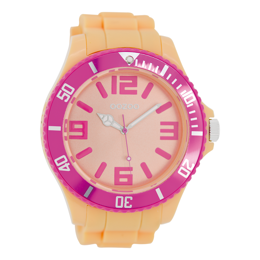 Orange OOZOO watch with rubber strap - C5830