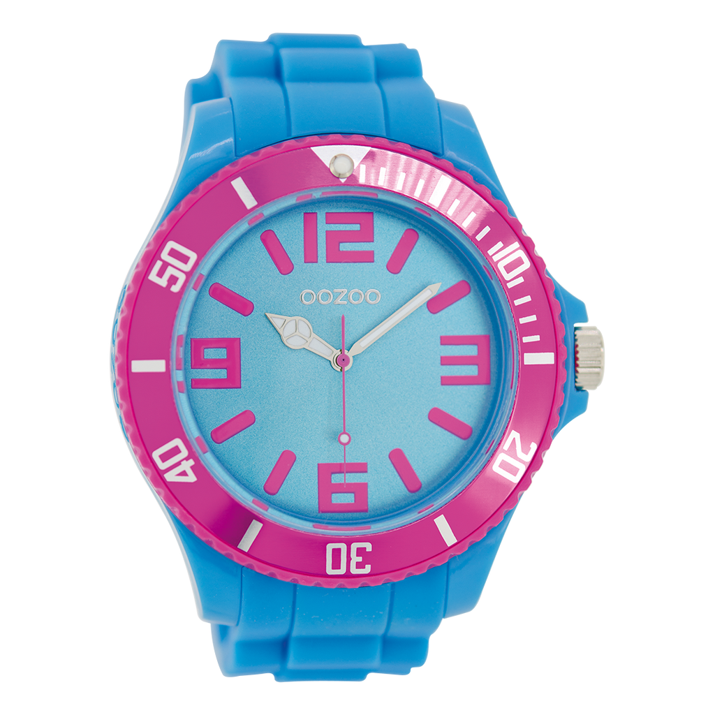 Blue OOZOO watch with rubber strap - C5831