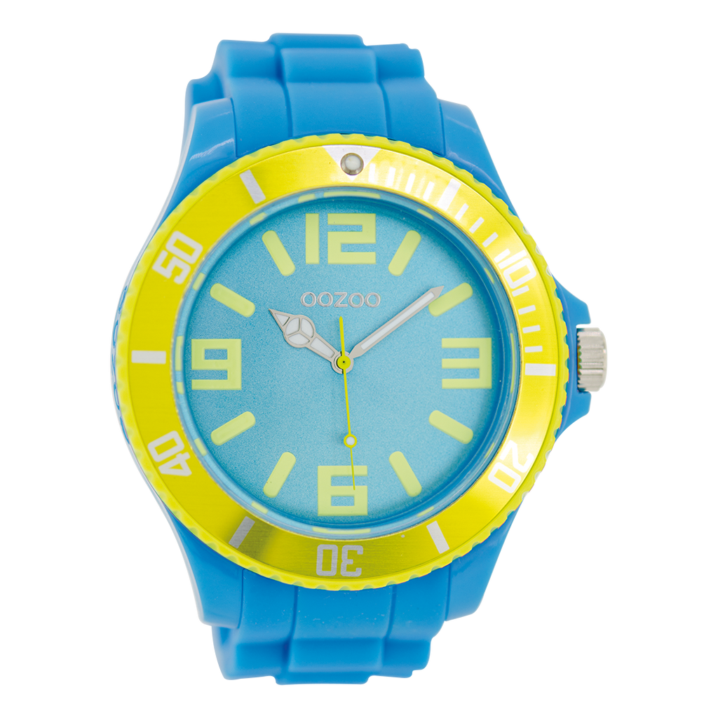 Blue OOZOO watch with rubber strap - C5832