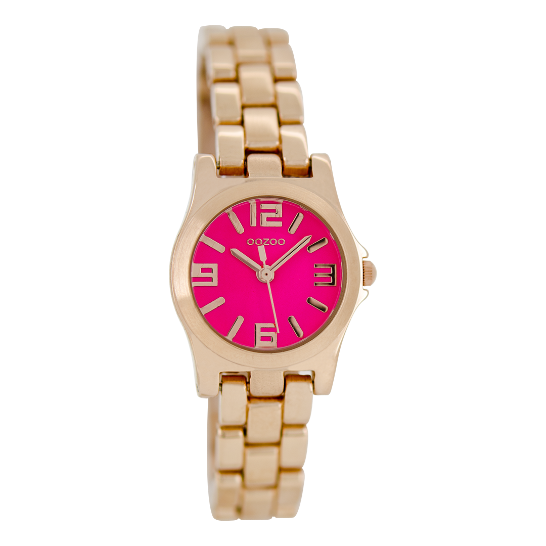 Rose gold coloured OOZOO watch with stainless steel bracelet - C6223