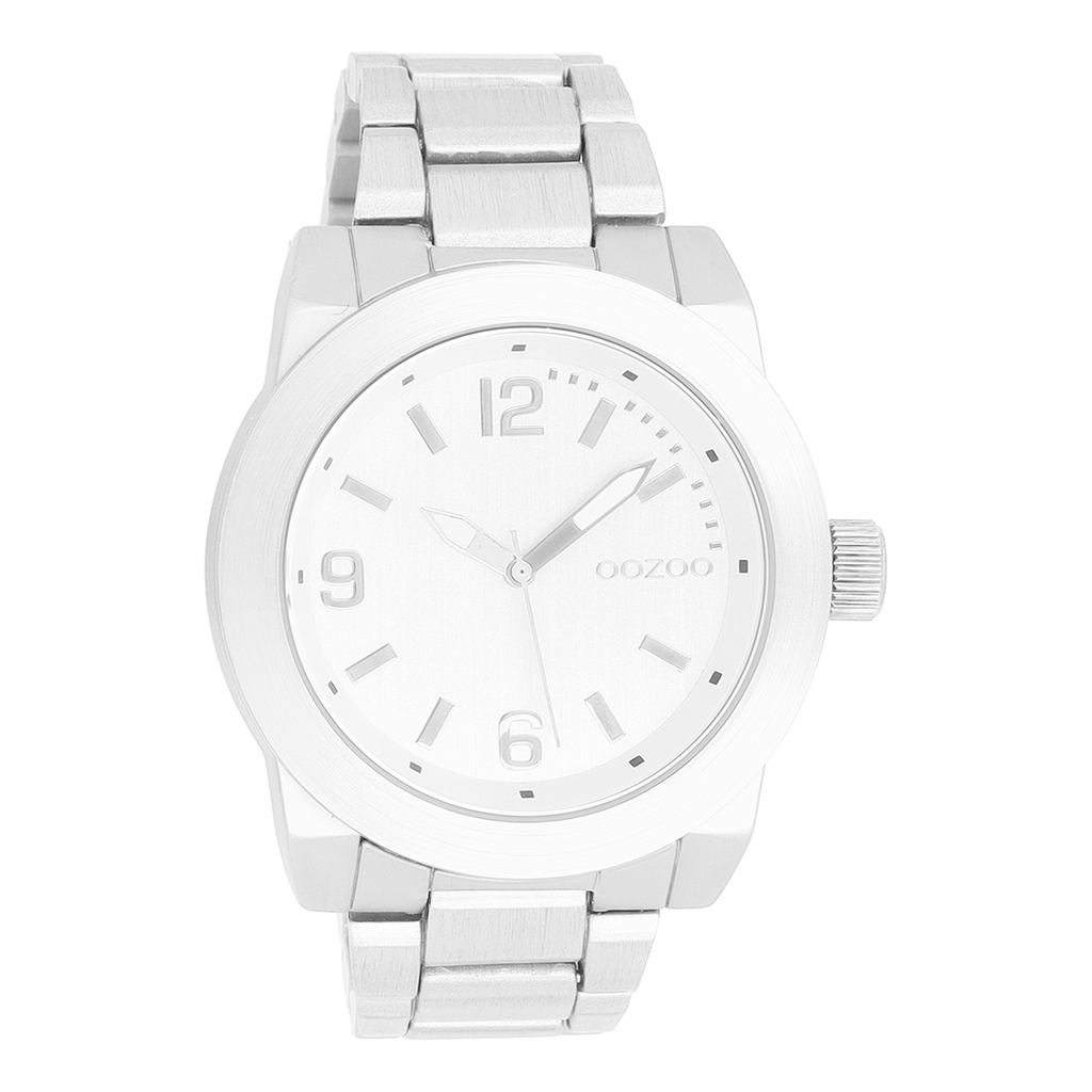 Silver coloured OOZOO watch with stainless steel bracelet - C7520
