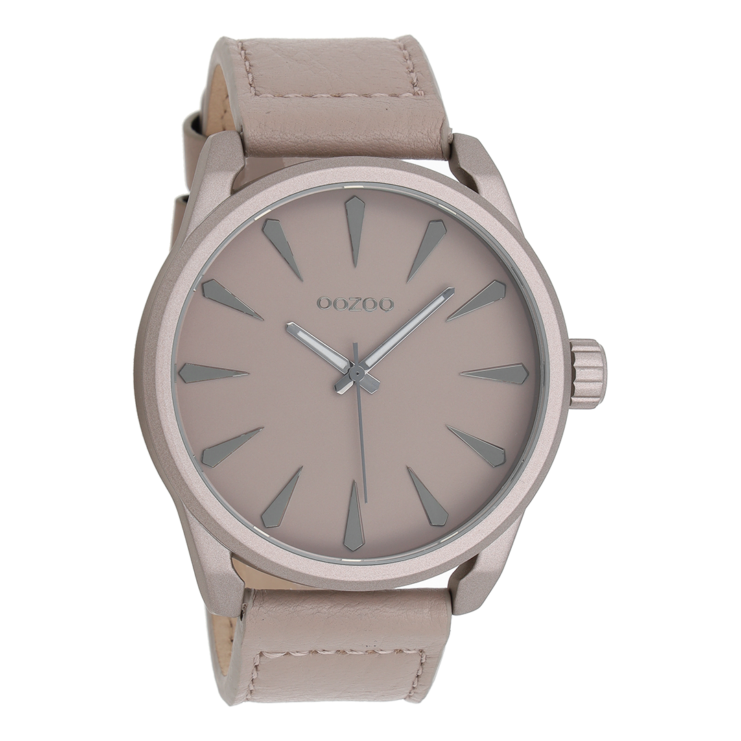 Taupe OOZOO watch with leather strap - C8225