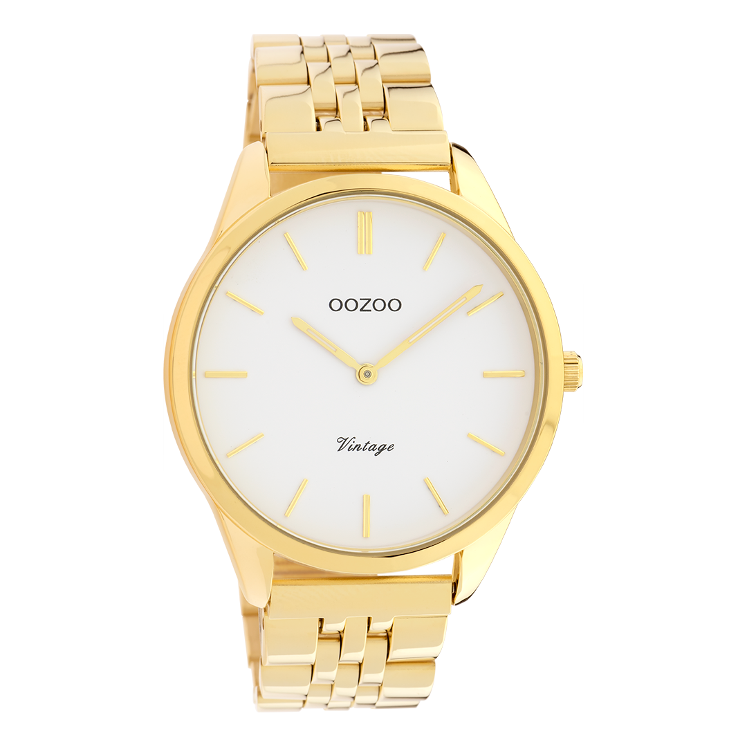 Gold coloured OOZOO watch with stainless steel bracelet - C9985