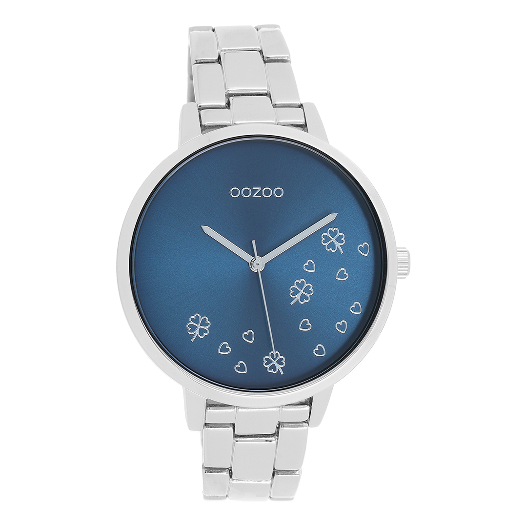 Silver coloured OOZOO watch with stainless steel bracelet - C11121