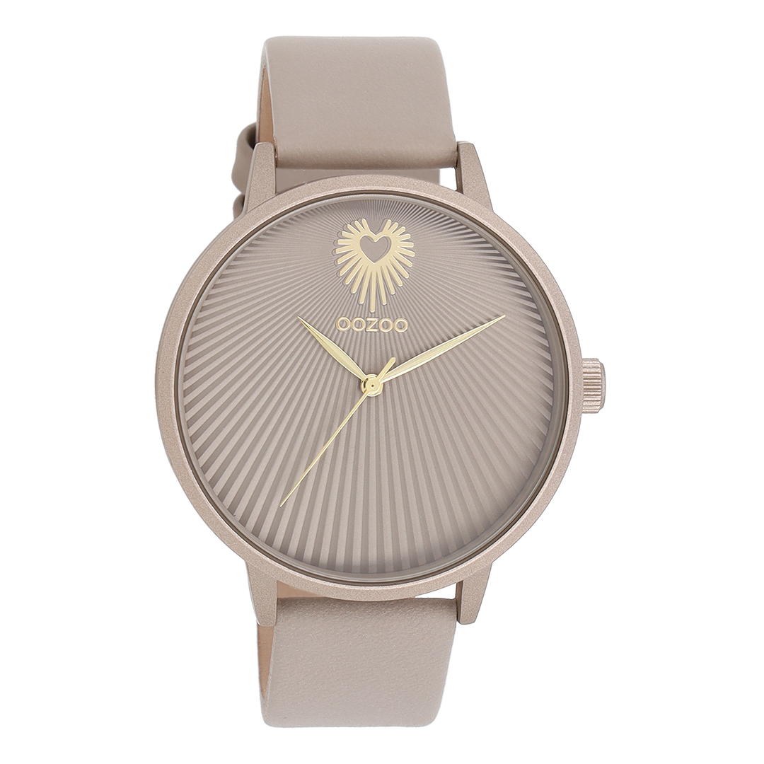 Taupe OOZOO watch with leather strap - C11245