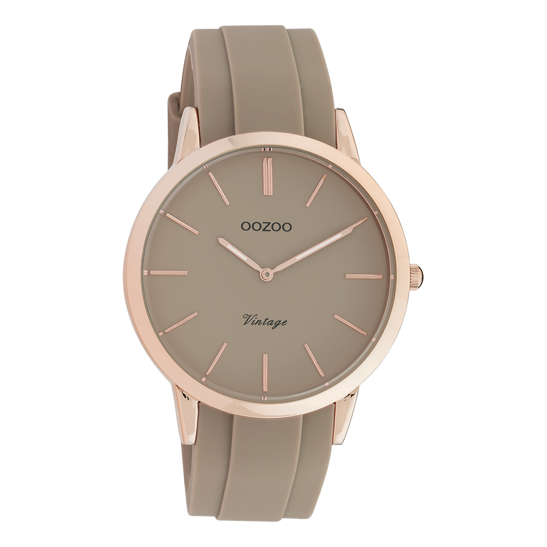 Color oro rosa OOZOO Guarda con cinturino in gomma Taupe - C20170